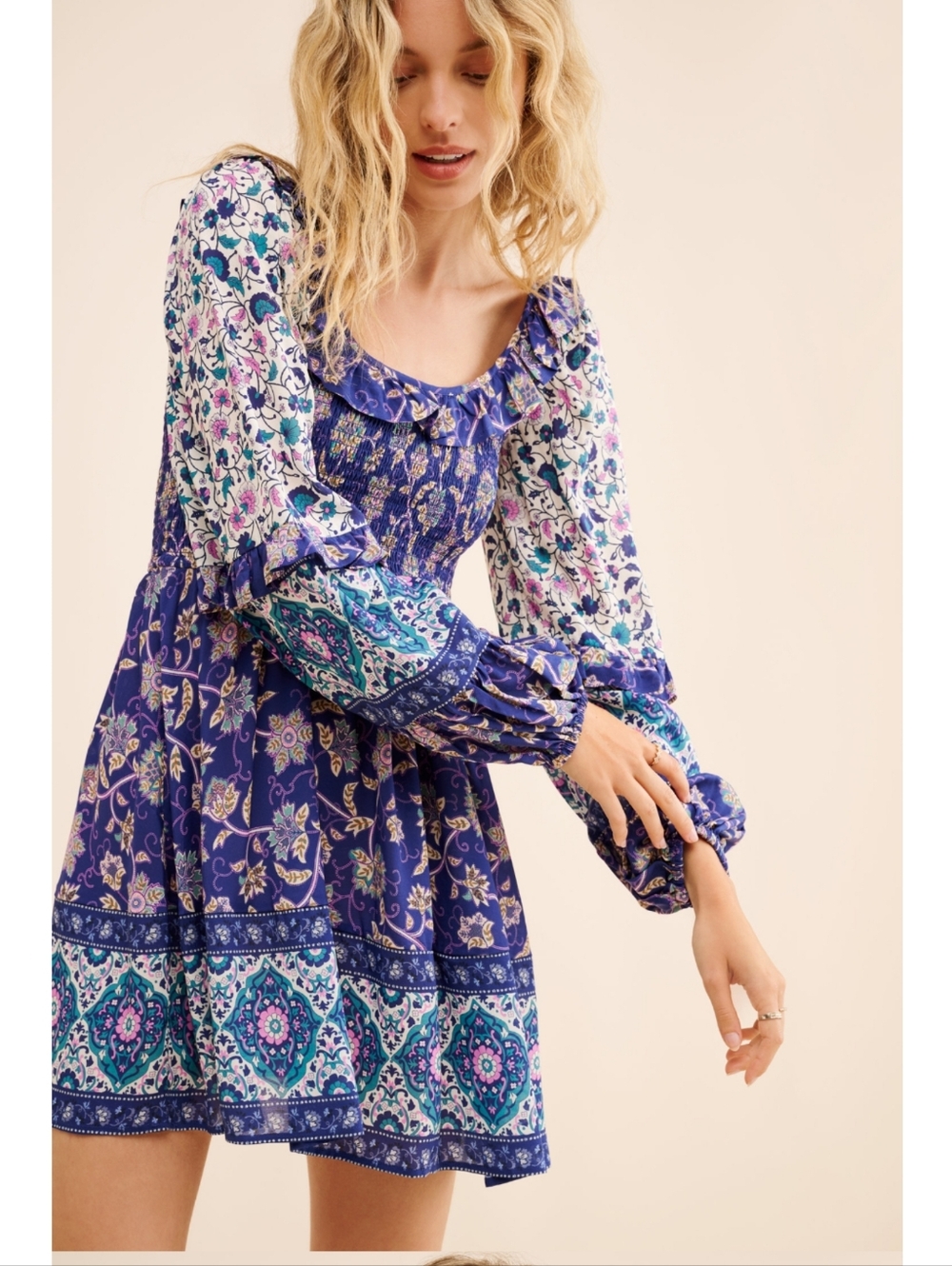 Spell $279 Clairvoyant Mini Dress Women's Small Bohemian Retro Vintage Vibes